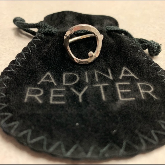 Adina Reyter Jewelry - Adina Reyter Sterling Silver Circle Ring w Diamond